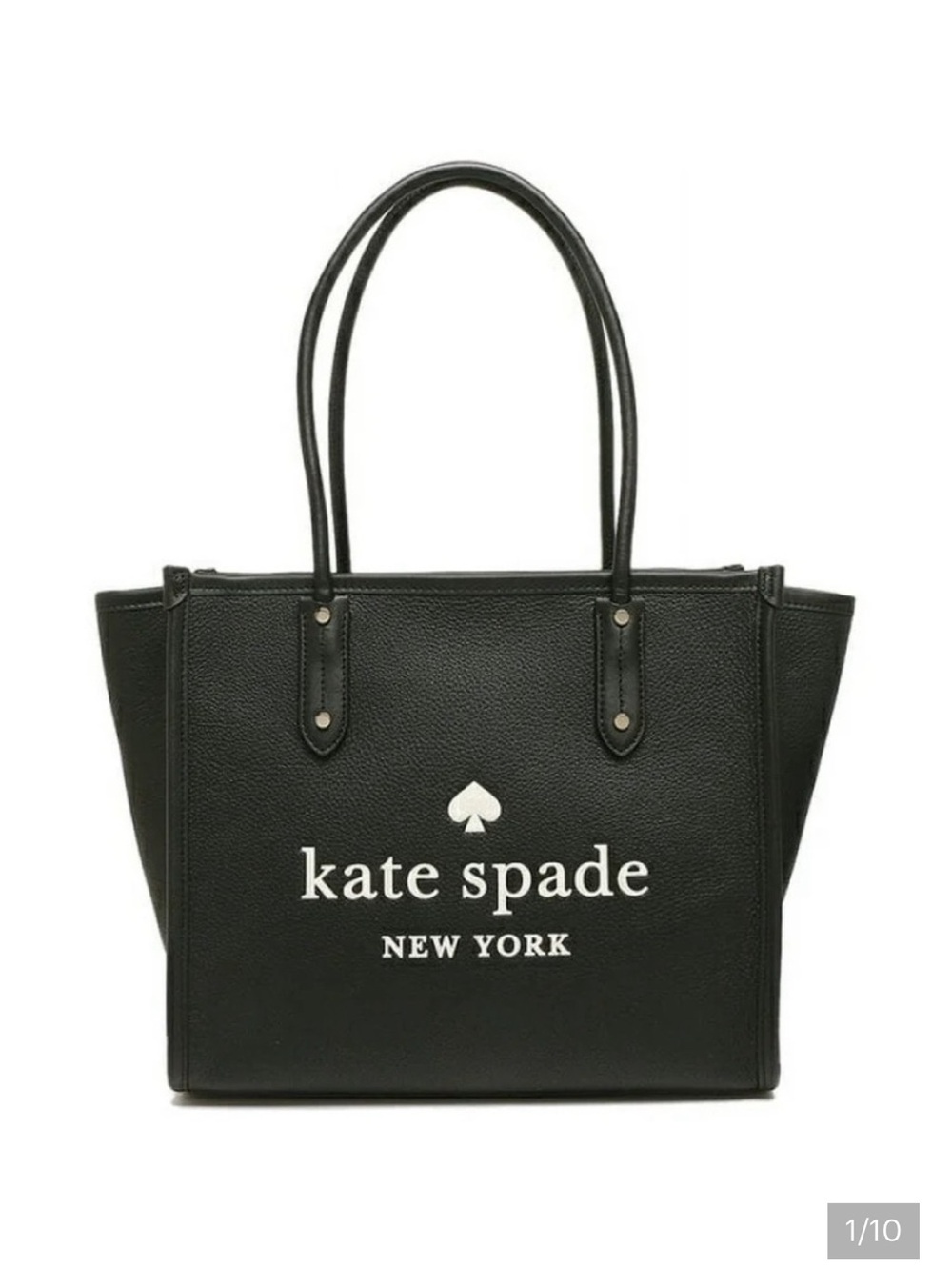 kate spade Black Logo Mini  Leather Tote wore a few times .